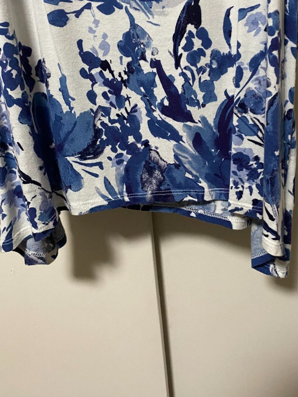 Tabitha Webb, blue & white asymmetrical, tank style tunic/dress, size 1X - Picture 6 of 9